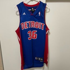 Ben Wallace Detroit Pistons Adidas Basketball Jersey